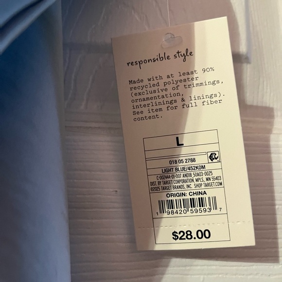 Target Light Blue Recycled Polyester Skirt - Picture 3 of 4